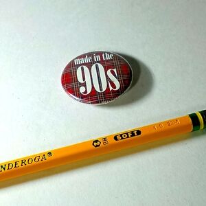A Cool, Rare/Original Vintage "Made in the 90s" Pinback Button/B1317 by KALAN;